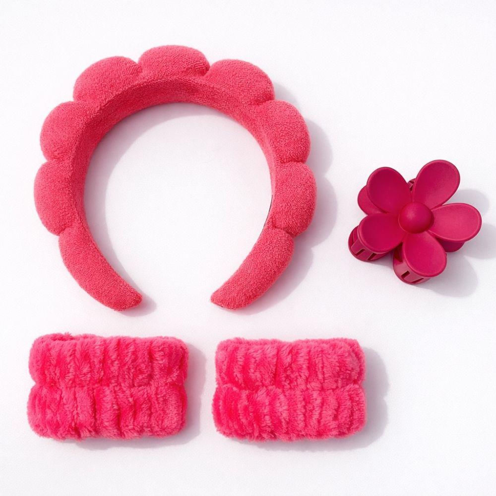 Set De Diadema Balaca Puffy Skincare + Muñequeras + Caimán img #2