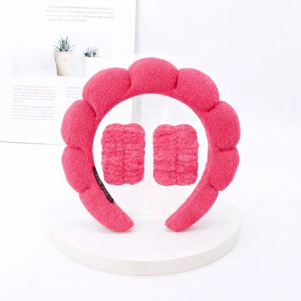 Set De Diadema Balaca Puffy Skincare + Muñequeras + Caimán img #3