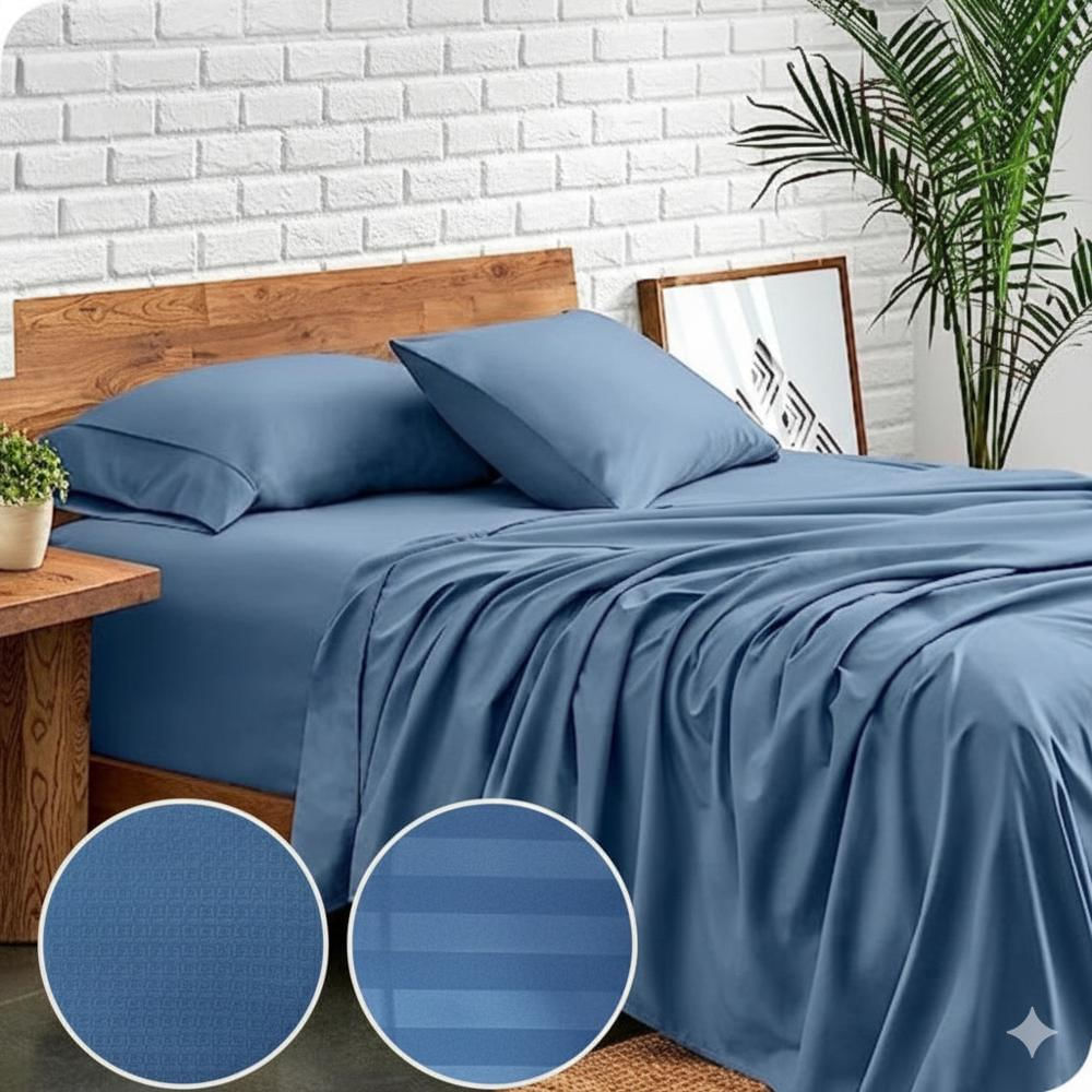 Sabanas Cama King Azul Indigo img #1