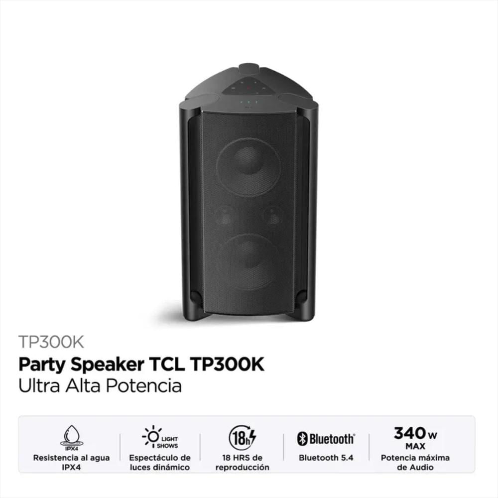 Parlante Tcl Inalambrico 340W Bluetooth Tp300k Negro img #3