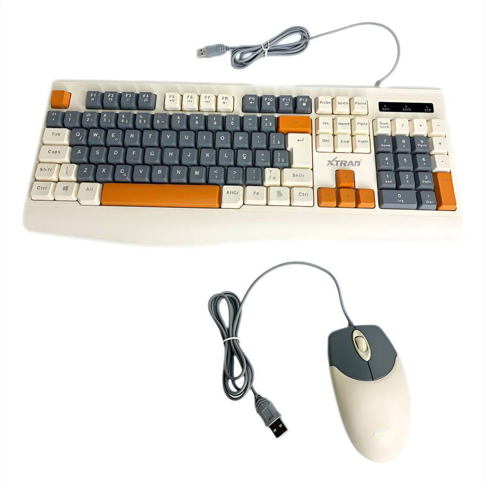 Kit Teclado Y Mouse Gamer Retro Usb Pc Laptop Oficina Color Kit Teclado Y Mouse Gamer Retro Usb Pc Laptop Oficina Color