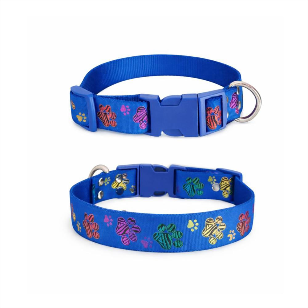 Collar Para Perro Estilo Huellitas Azul, Diseño Único Talla S img #1