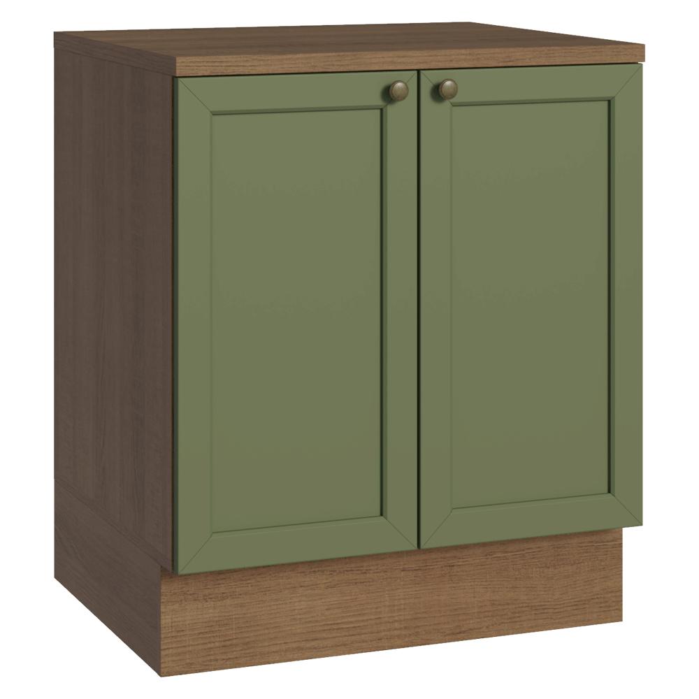 Mueble De Cocina Bajo Vik 70 Cm 2 Puertas Marrón/Verde img #1