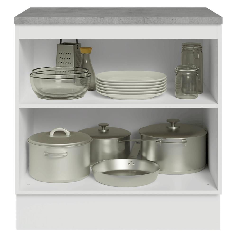Mueble De Cocina Bajo Vik 80 Cm 2 Puertas Blanco/Verde img #3