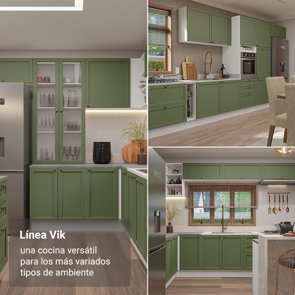 Cocina Integral Vik 1.80 Metros Blanco/Verde 05 img #4