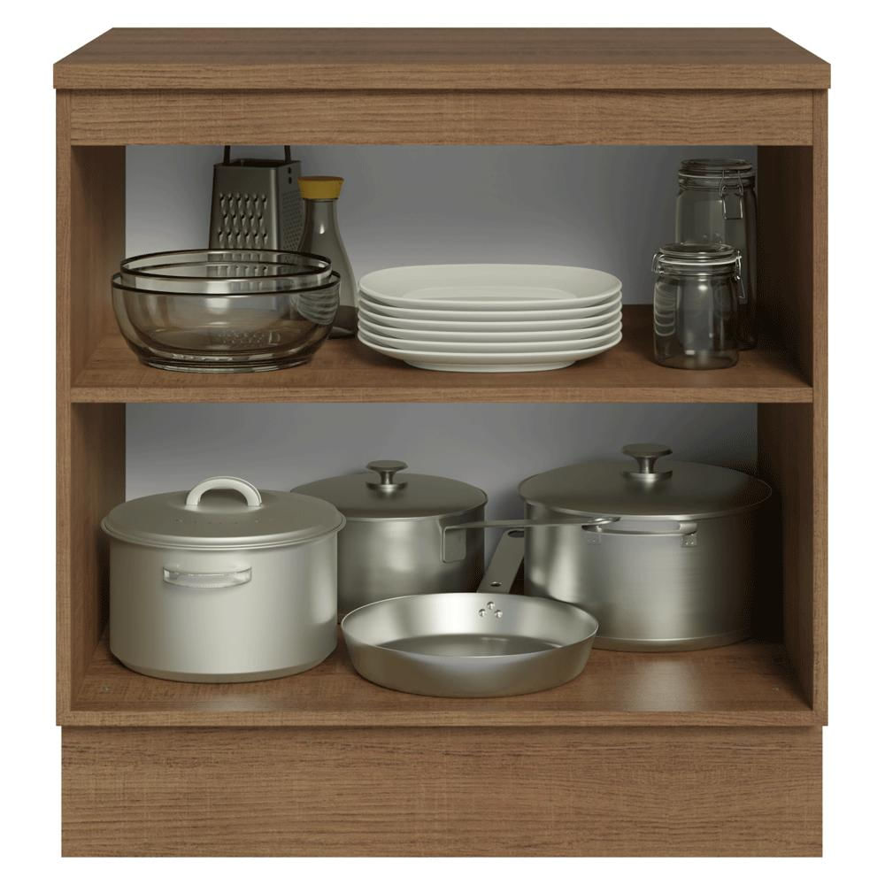 Mueble De Cocina Bajo Vik 80 Cm 2 Puertas Marrón/Verde img #3