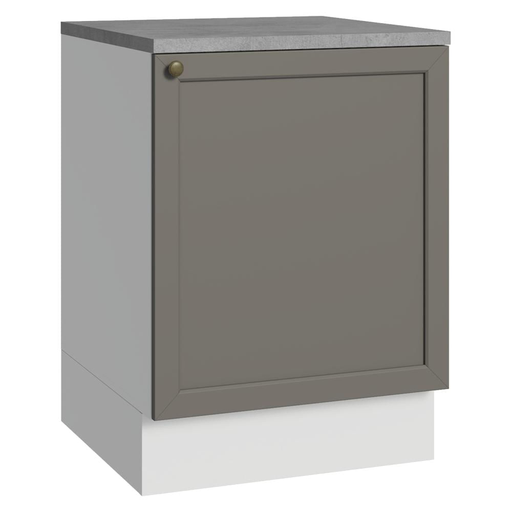 Mueble De Cocina Bajo Vik 60 Cm 1 Puerta Blanco/Gris img #1