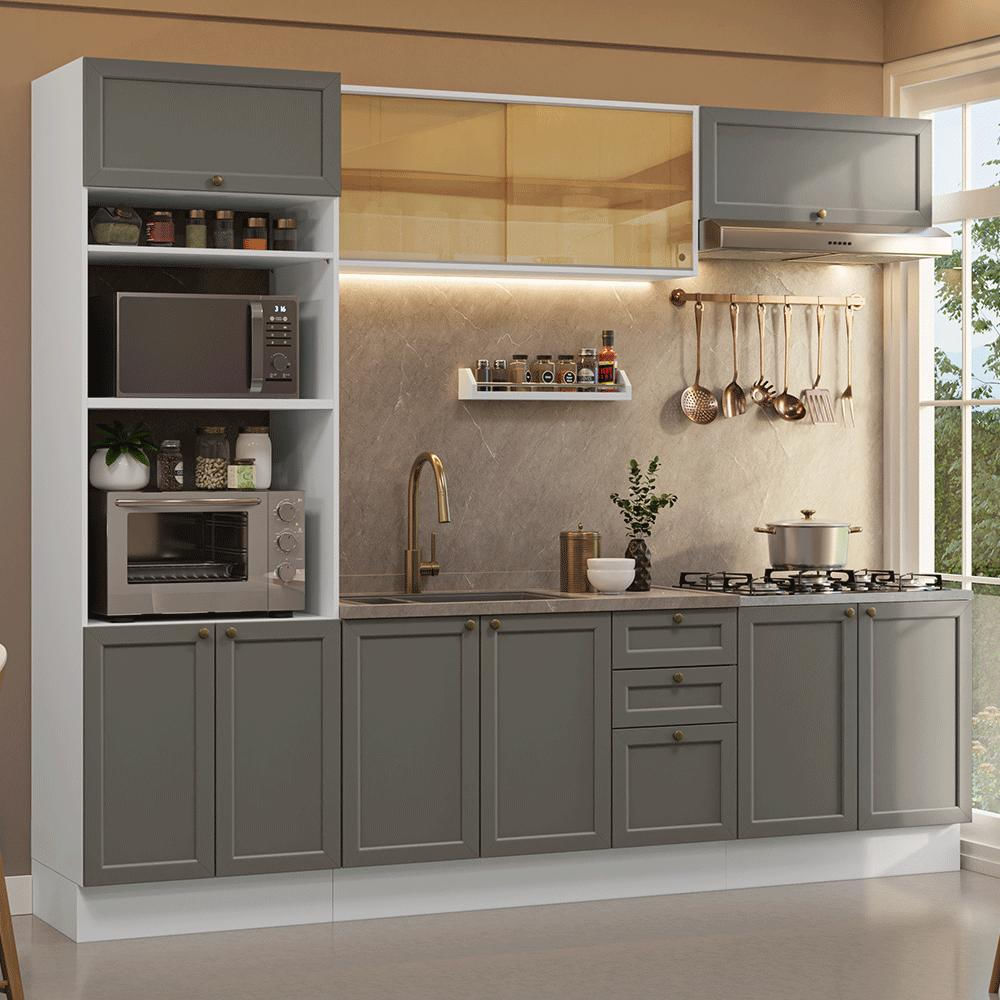 Cocina Integral Vik 2.70 Metros Blanco/Gris 02 img #1