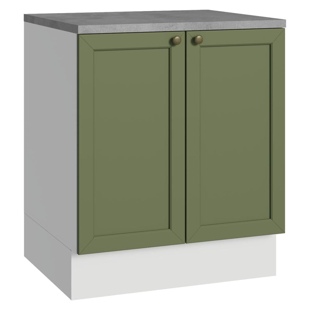 Mueble De Cocina Bajo Vik 70 Cm 2 Puertas Blanco/Verde img #1