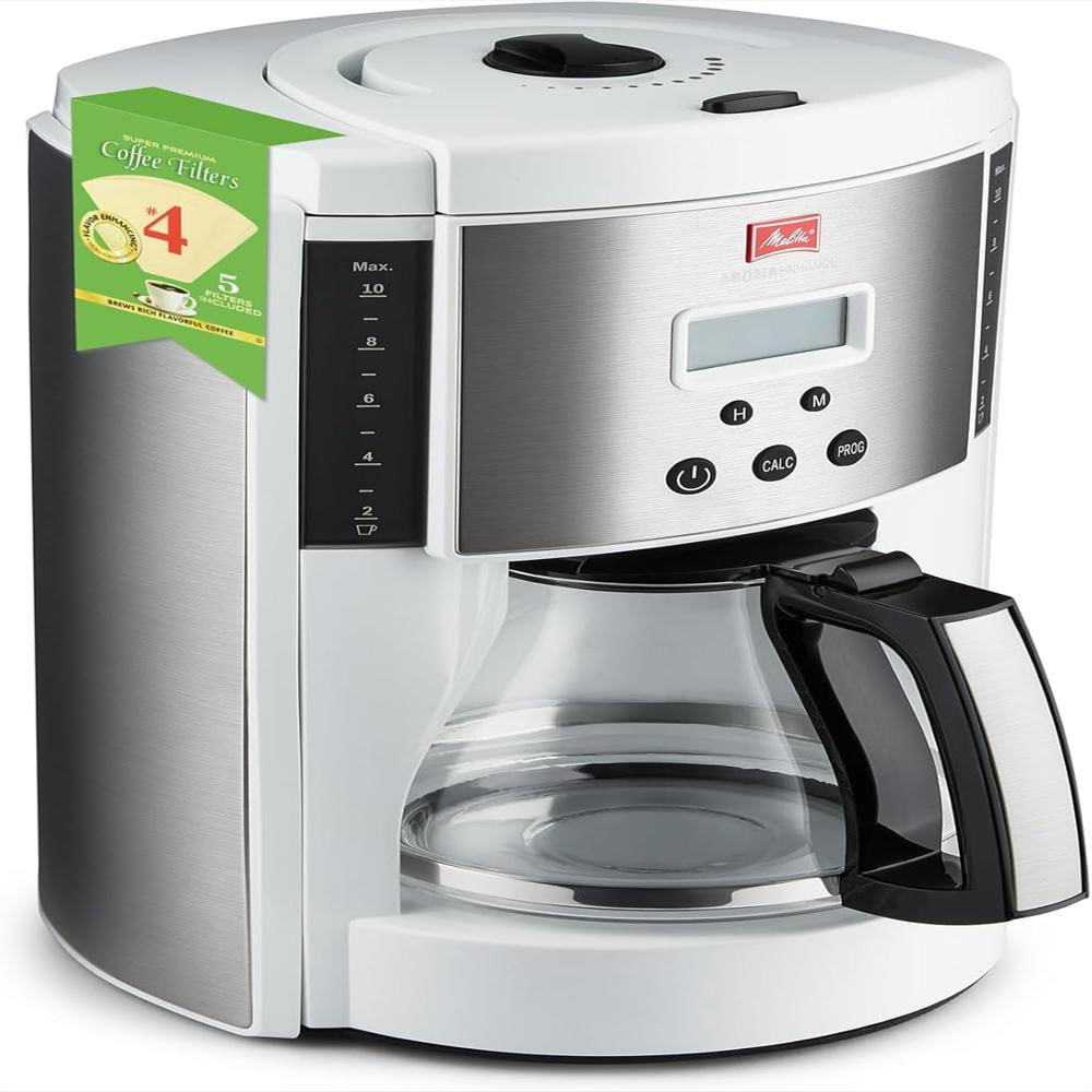 Cafetera De Goteo Melitta Automática Programable 10 Tazas Color Blanco 96 Onzas img #1