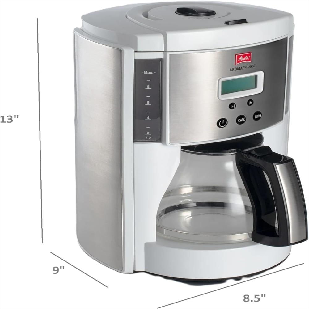 Cafetera De Goteo Melitta Automática Programable 10 Tazas Color Blanco 96 Onzas img #2
