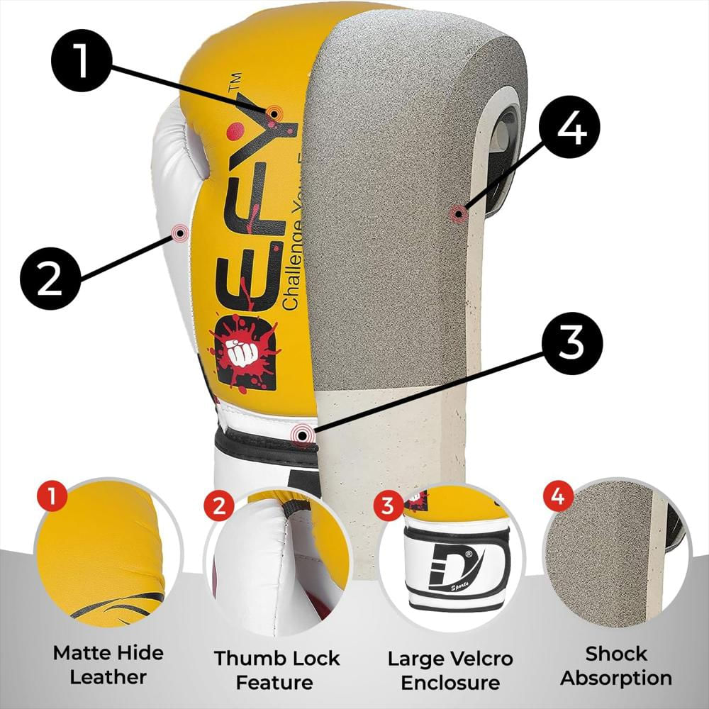 Guantes Cuero Sintético Velcro Soporte Muñeca Durables Sparring img #2