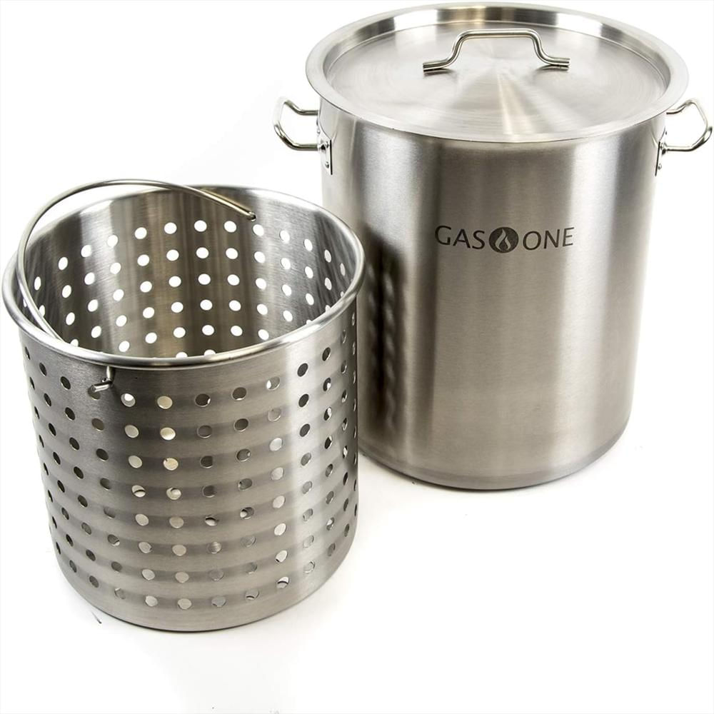 Olla Gas One Acero Inoxidable 32 Cuartos Cesta Para Freír Y Vapor Multiusos img #1