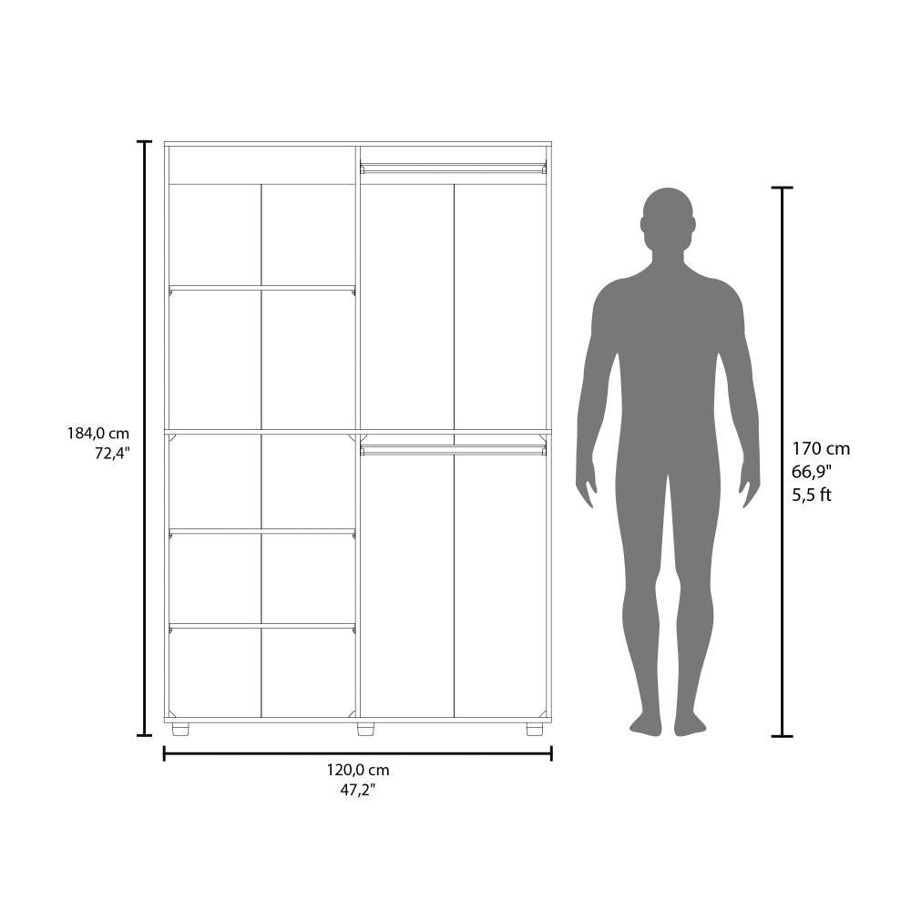 Closet Econo, Wengue, Pequeño Con Amplios Espacios Para Guardar Ropa Zf img #5