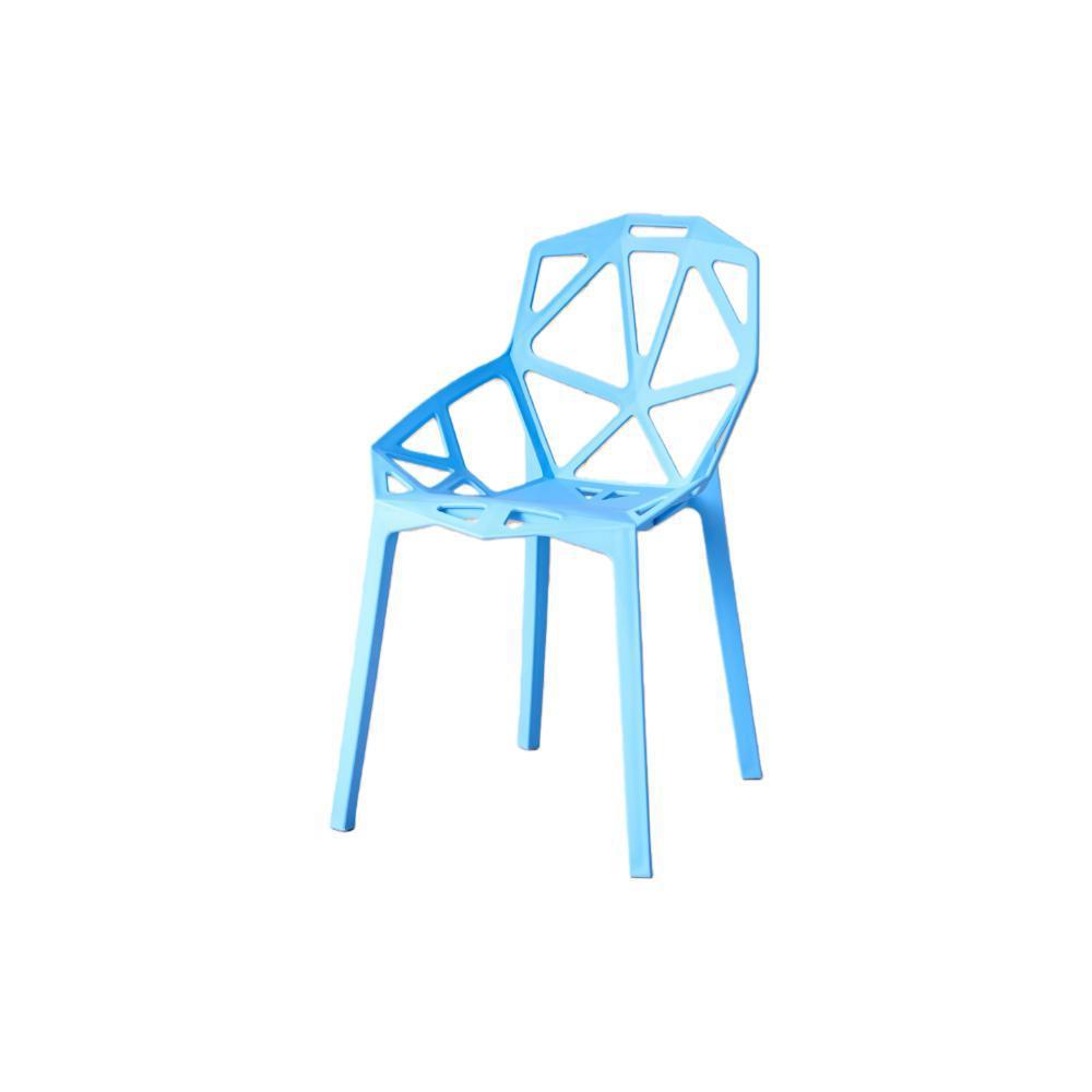Silla Roxy Color Azul Con Espaldar Y Diseño Moderno img #1