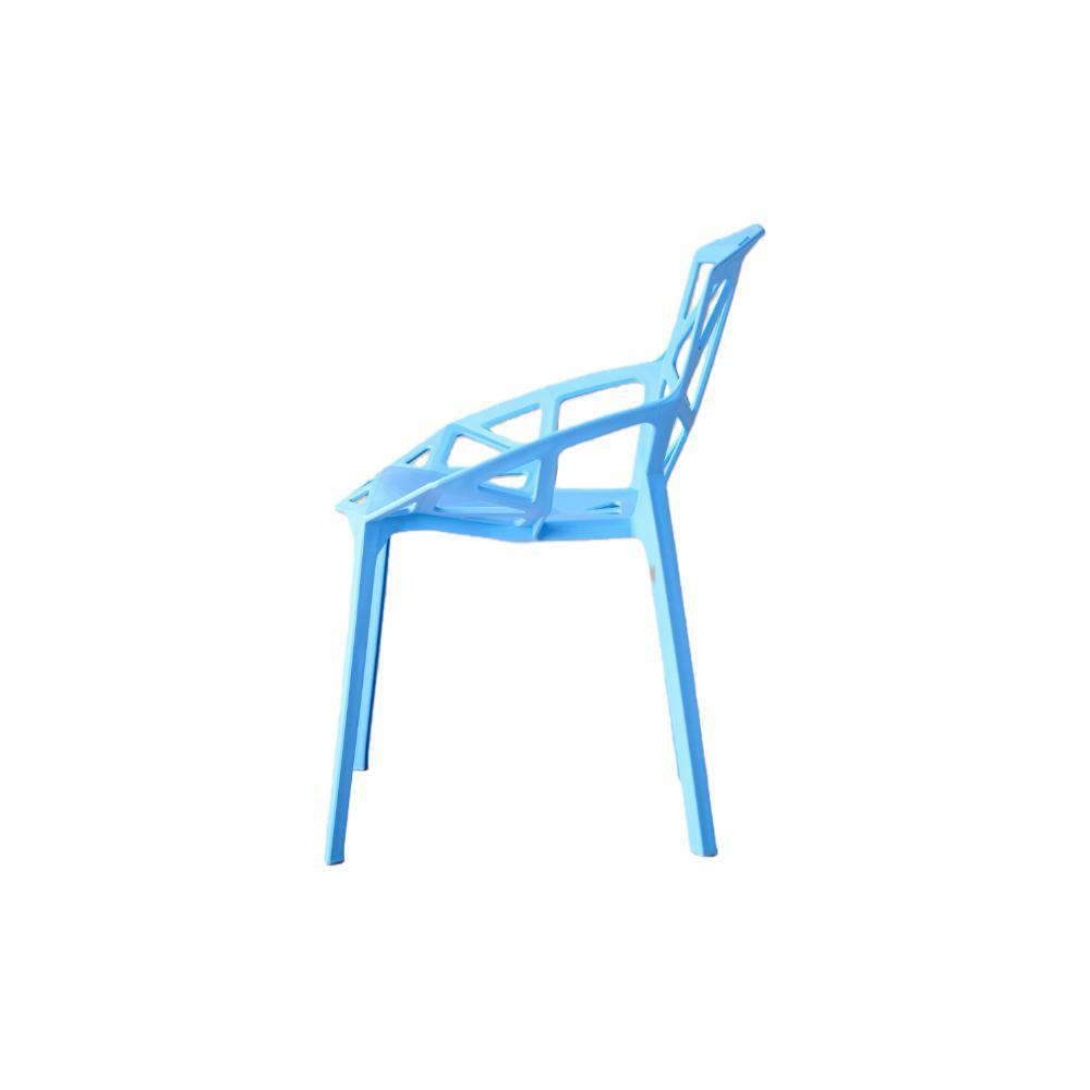 Silla Roxy Color Azul Con Espaldar Y Diseño Moderno img #3