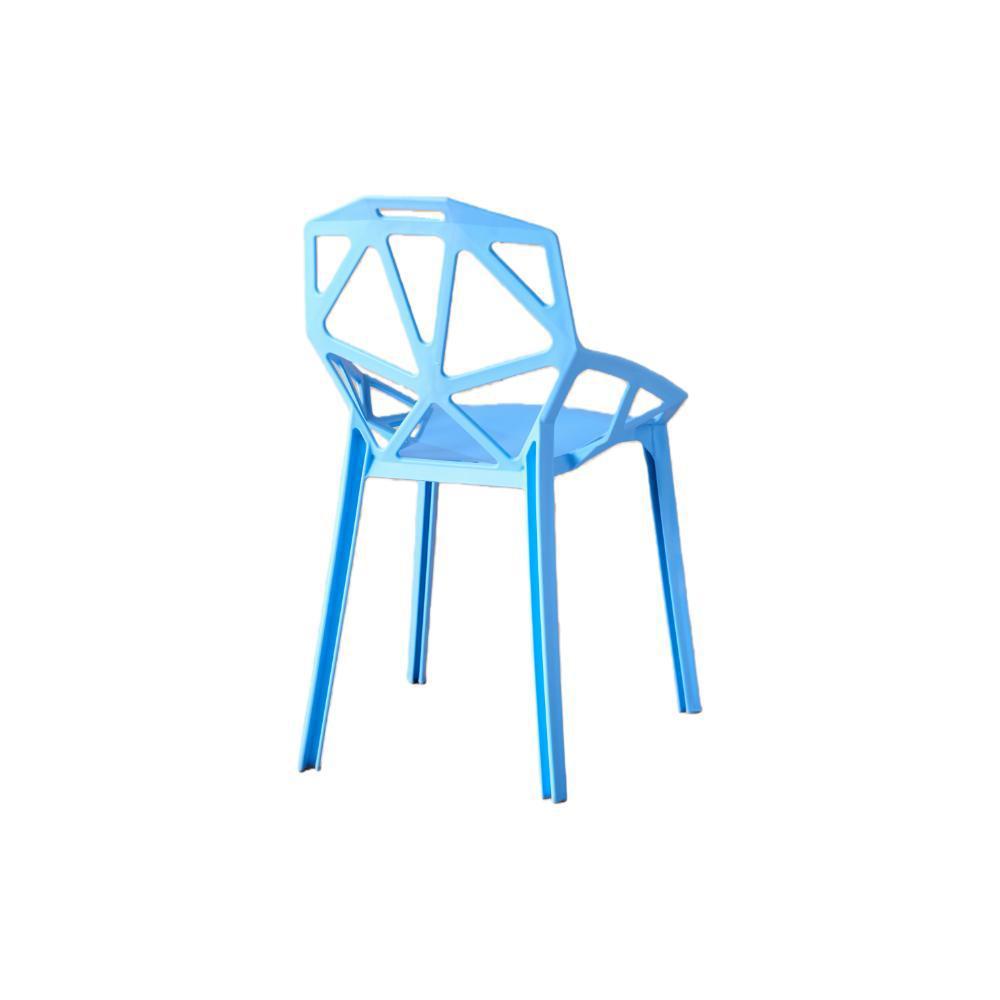 Silla Roxy Color Azul Con Espaldar Y Diseño Moderno img #4