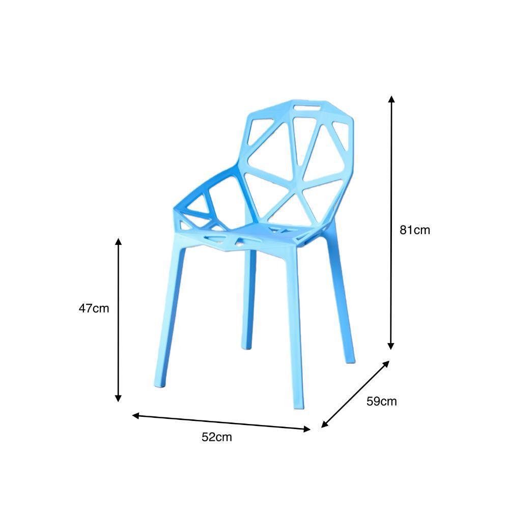 Silla Roxy Color Azul Con Espaldar Y Diseño Moderno img #5