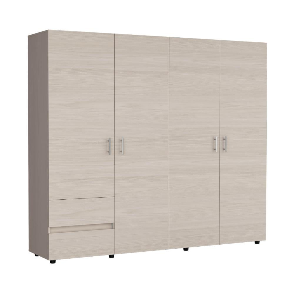 Closet Light 230, Niebla Y Blanco Duqueza, Con Dos Cajones Y Cuatro Puertas img #1