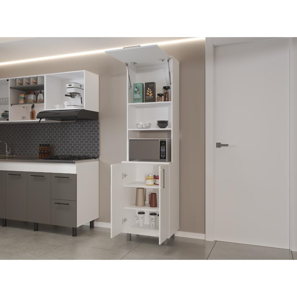 Alacena Bombona, Blanco, Con Espacio Para Horno Microondas Zf img #3