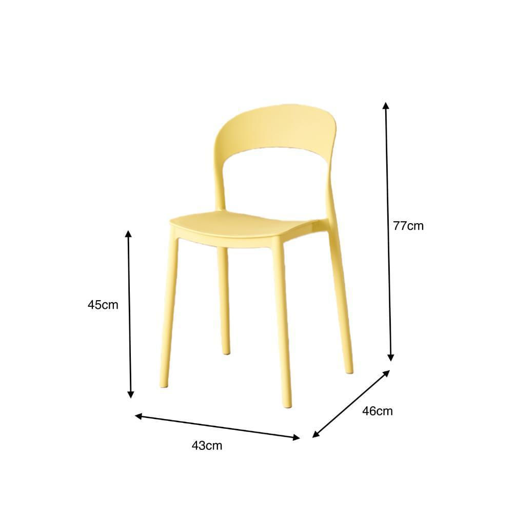 Silla Patrick Color Amarillo Con Espaldar Y Diseño Moderno img #5