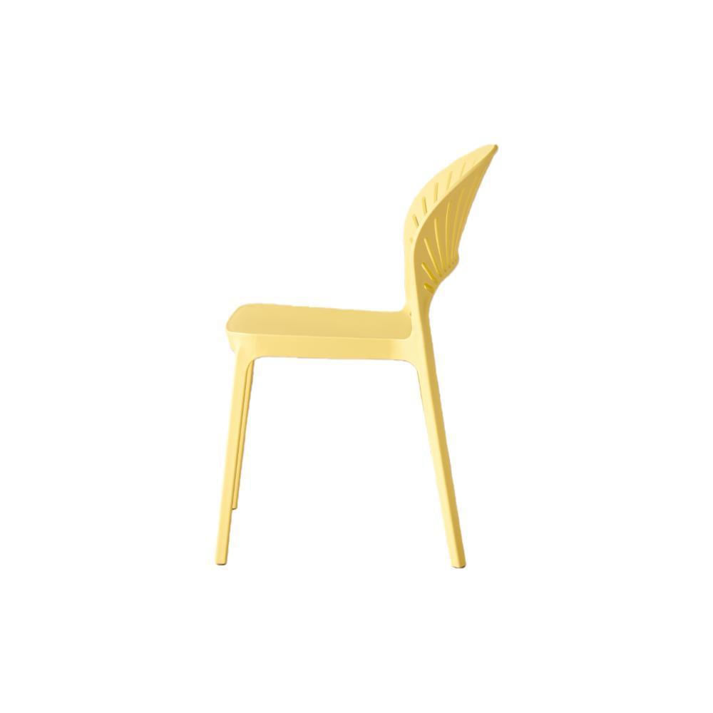 Silla Paraiso Color Amarillo Con Espaldar Y Diseño Moderno img #3
