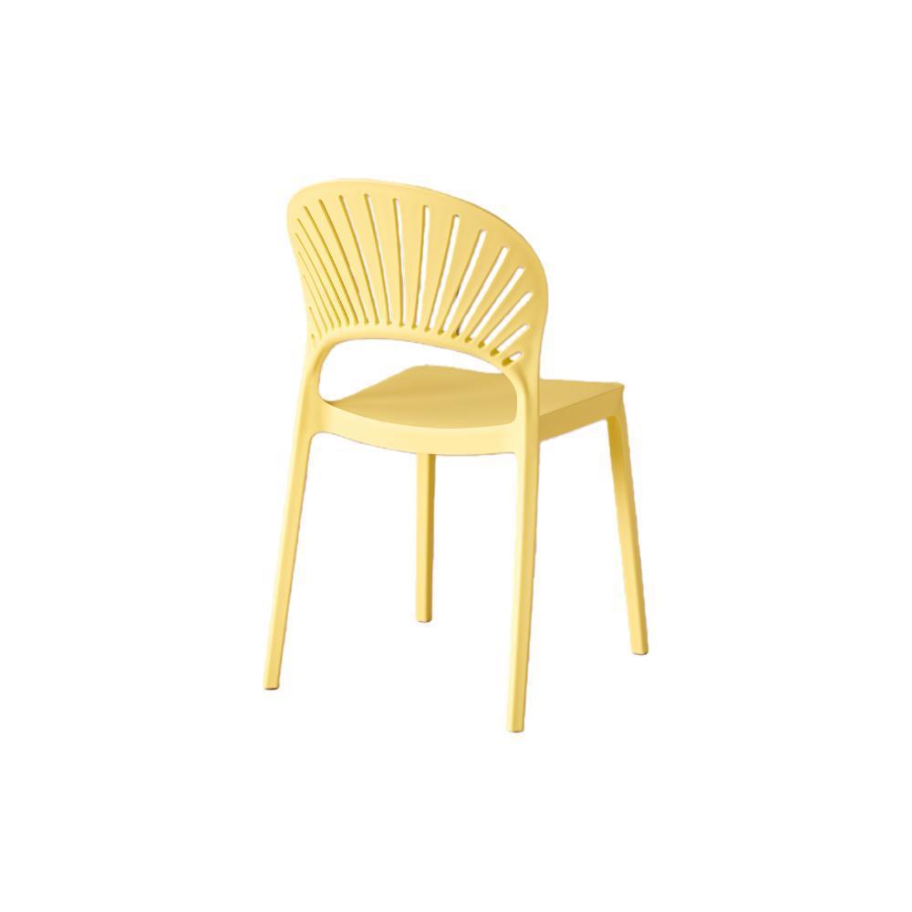 Silla Paraiso Color Amarillo Con Espaldar Y Diseño Moderno img #4