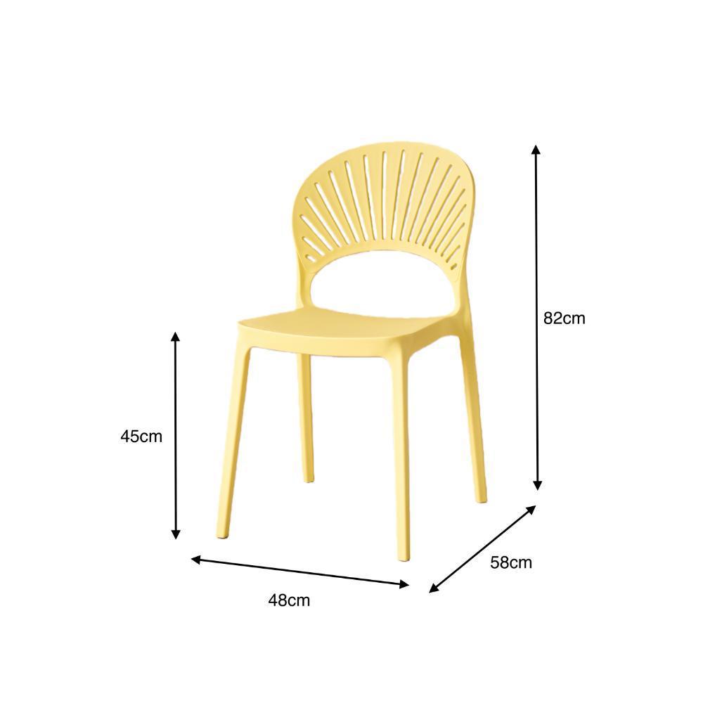 Silla Paraiso Color Amarillo Con Espaldar Y Diseño Moderno img #5