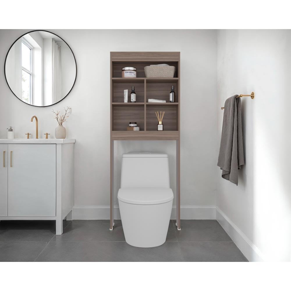 Gabinete De Baño, Avellana, Amplios Espacios Para Colocar Objetos Decorativos img #3