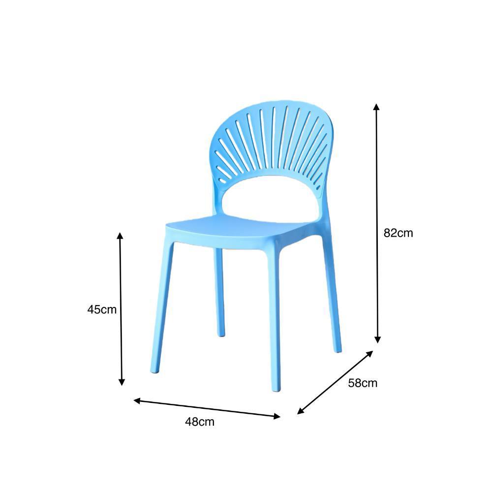 Silla Paraiso Color Azul Con Espaldar Y Diseño Moderno img #5