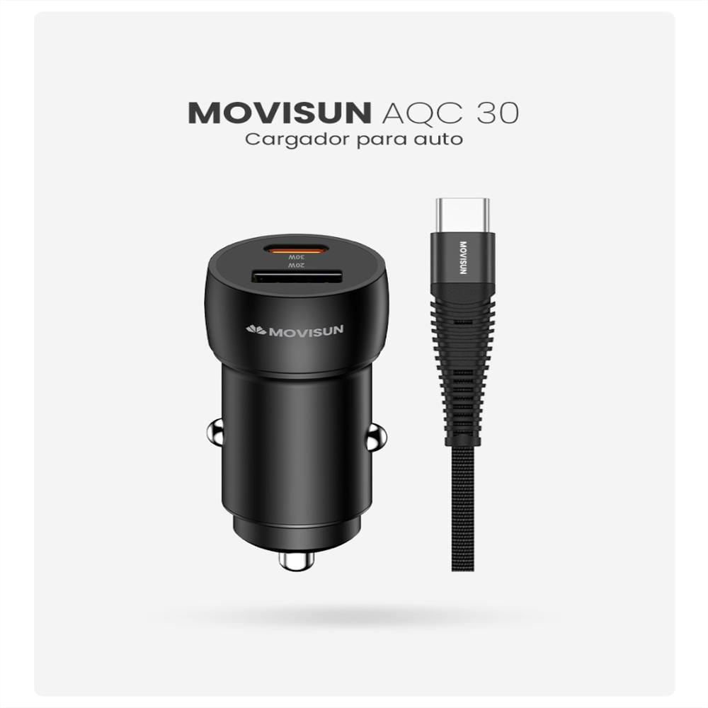 Cargador Carro Carga Rápida Movisun 48W Dual Usb C + Cable C img #4