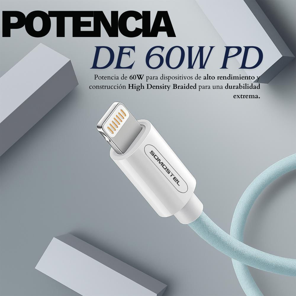 Cargador Tipo C Para Iphone Carga Rápida 20W Pd30 480Mbps img #2