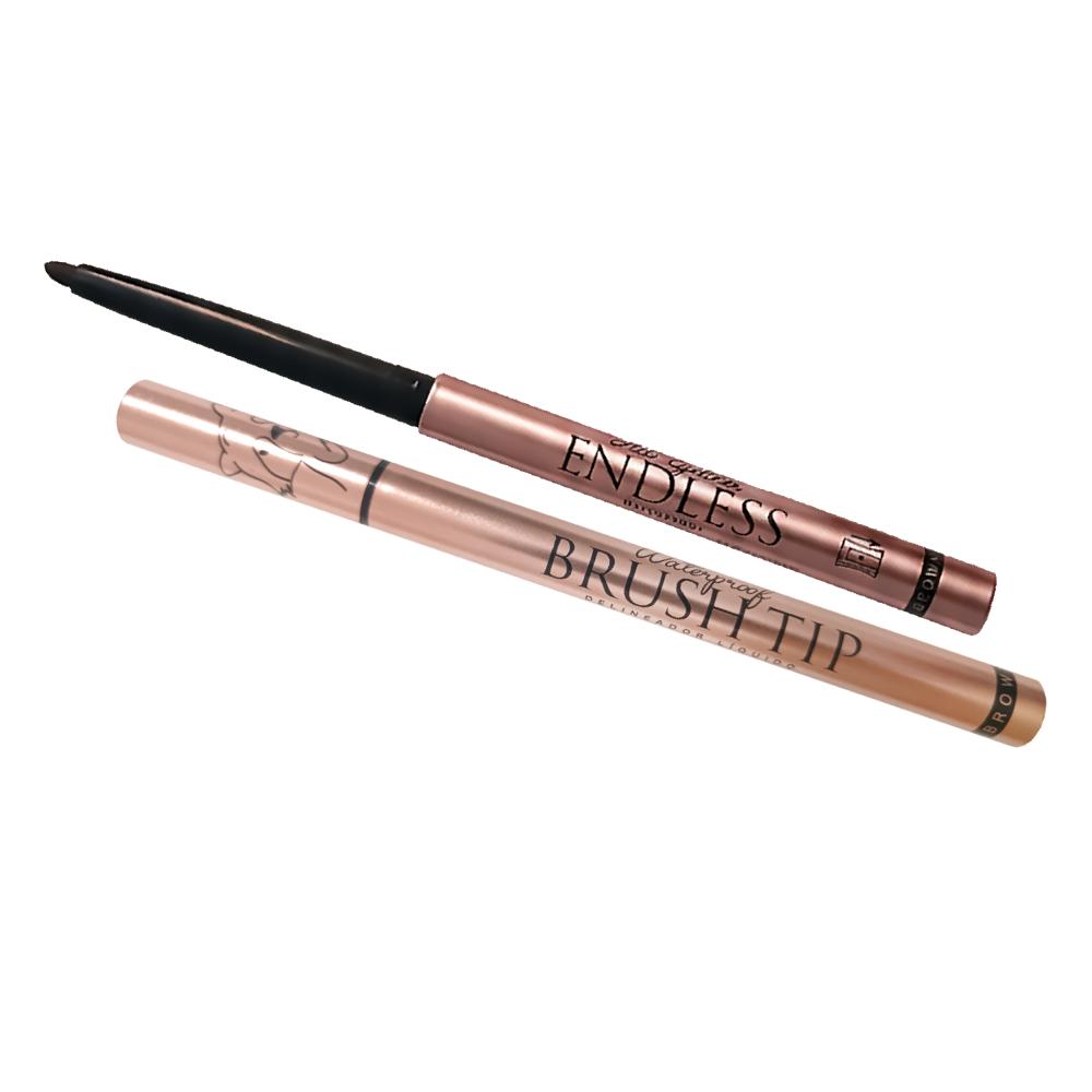 Kit Delineadores Ali Makeup Endless Brown + Brush Tip Brown