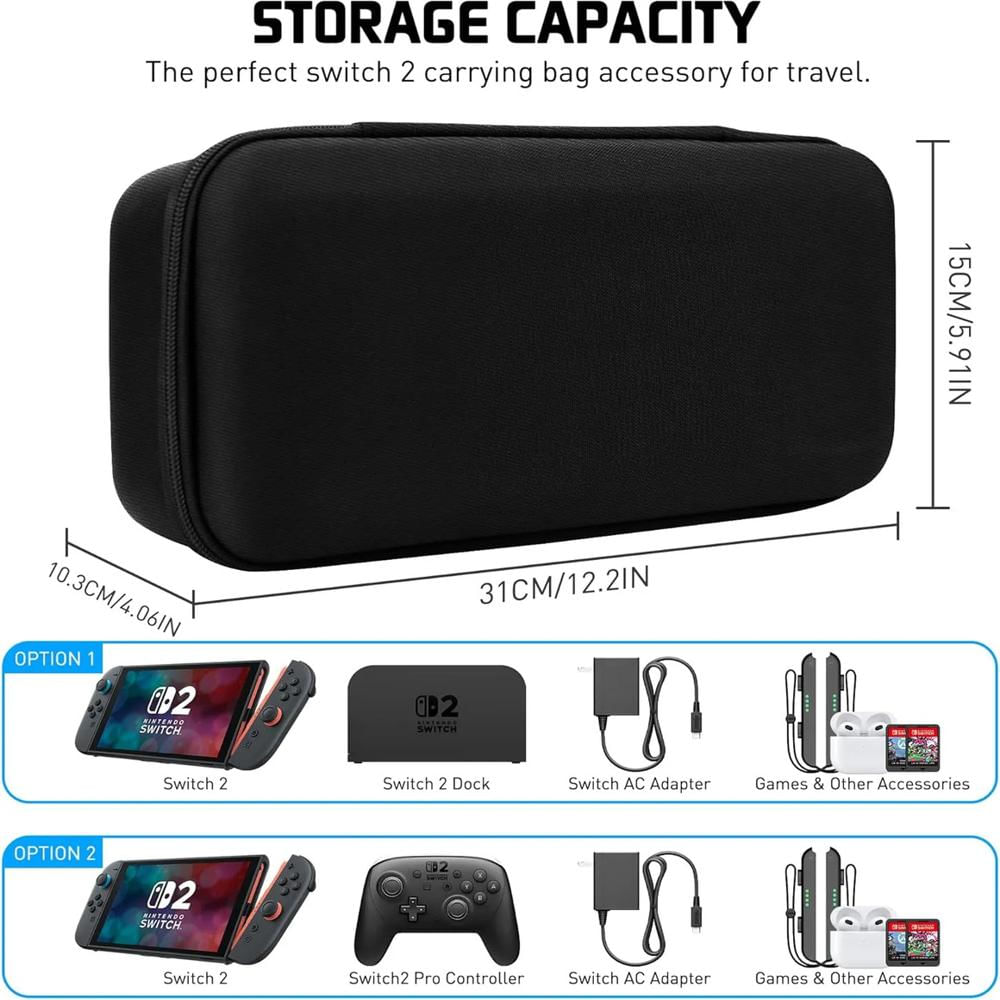 Estuche Para Switch 2 Rigido Grande Full Consola Maletin img #4