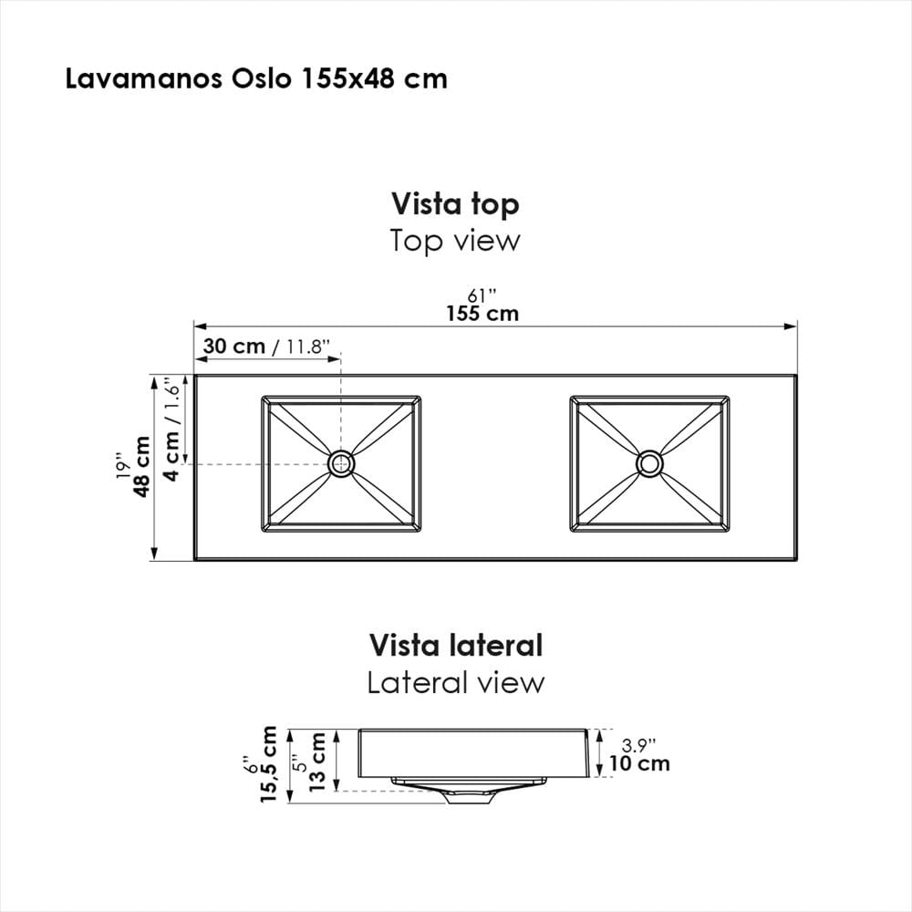 Combo Lavamanos Oslo Con Mueble Macao Class 155X48 Gracia img #5