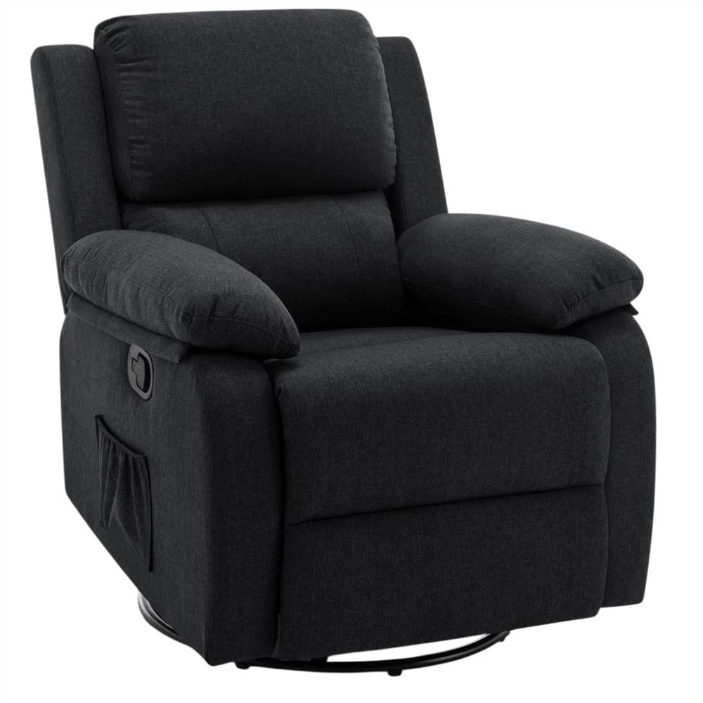 Sillón Reclinable Mecedora Giratoria Korser Negro