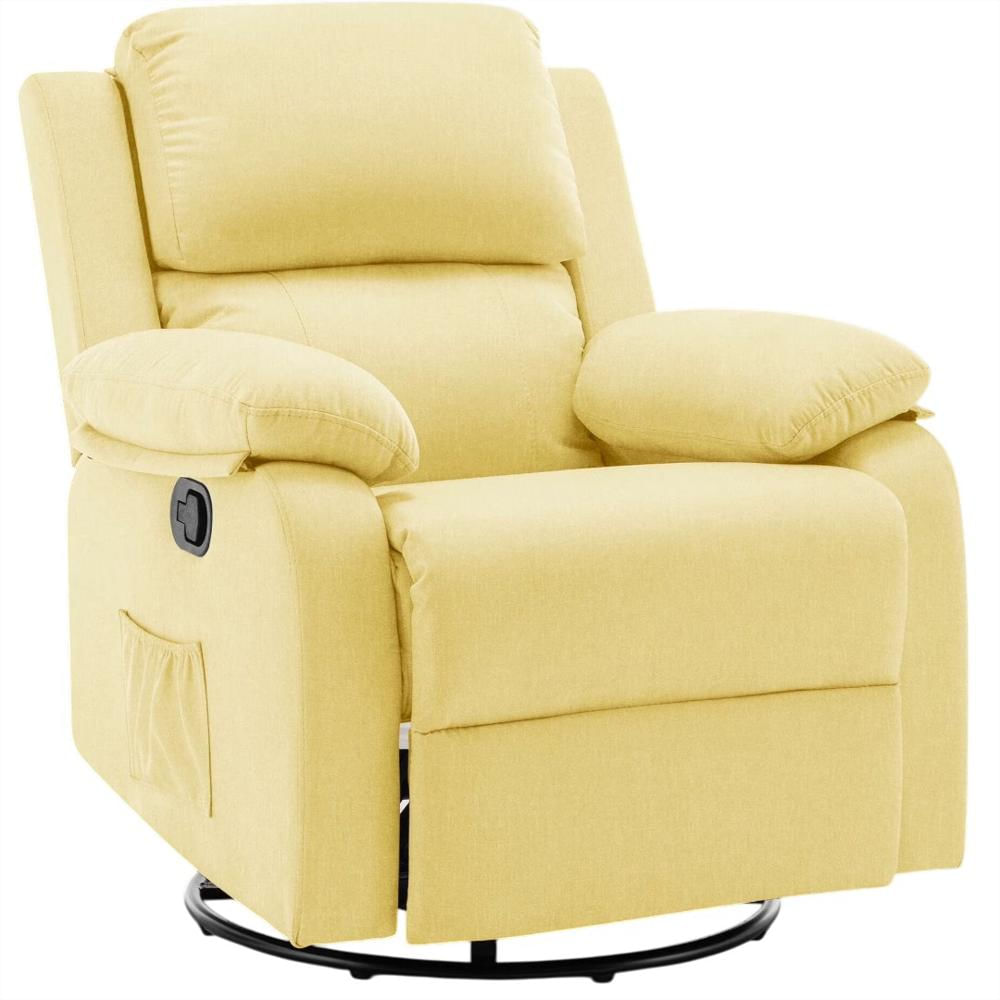 Sillón Reclinable Mecedora Giratoria Korser Amarillo