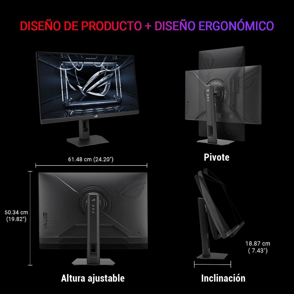 Monitor gamer ASUS ROG STRIX 27 pulgadas IPS Plano negro 255 Hz XG27ACMES img #5