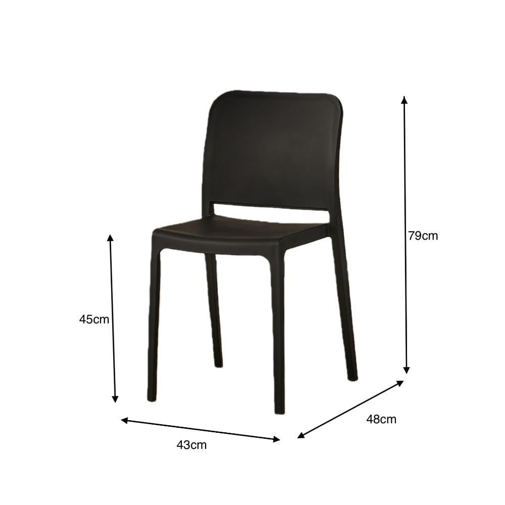 Silla Triveca, Negro, Con Espaldar Cerrado Y Diseño Minimalista img #5