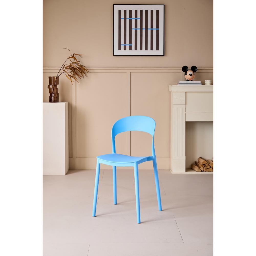 Silla Patrick, Color Azul, Con Espaldar Y Diseño Moderno img #2
