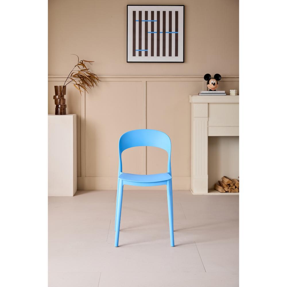 Silla Patrick, Color Azul, Con Espaldar Y Diseño Moderno img #3