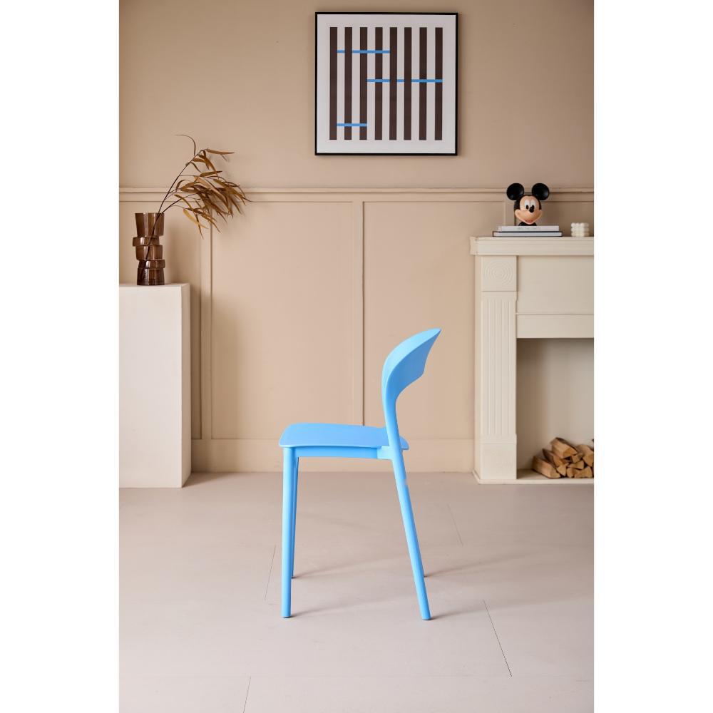 Silla Patrick, Color Azul, Con Espaldar Y Diseño Moderno img #4