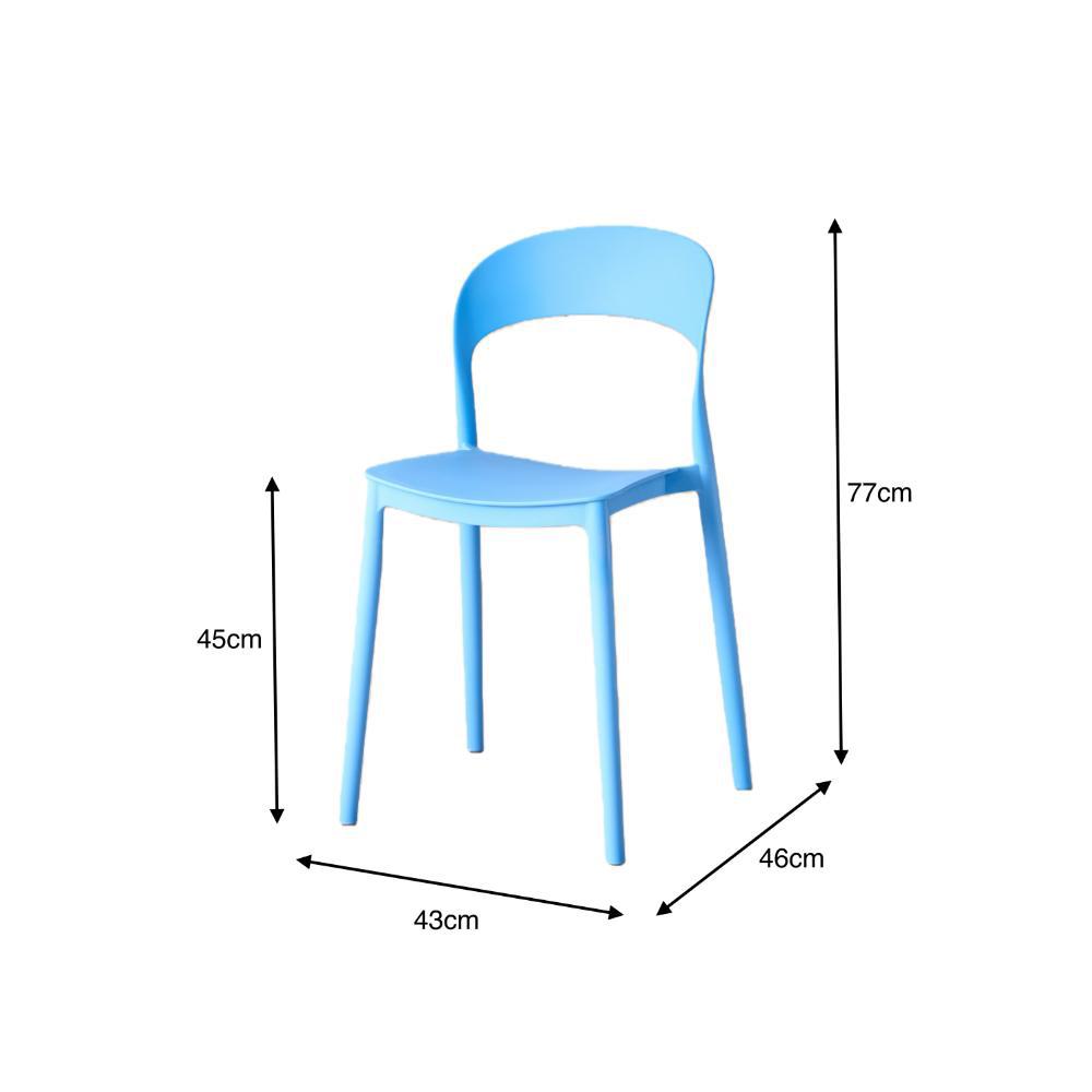 Silla Patrick, Color Azul, Con Espaldar Y Diseño Moderno img #5