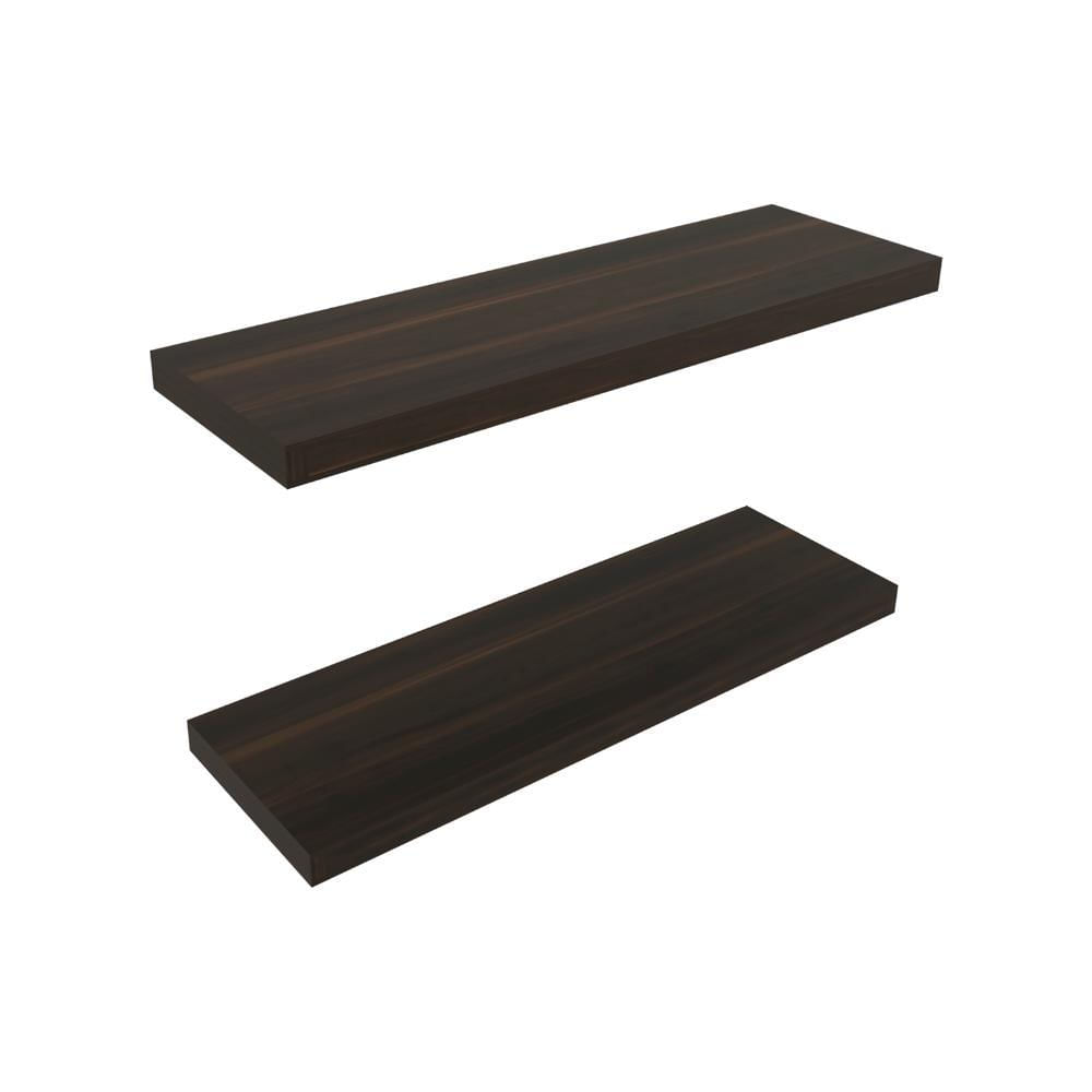 Repisa Flotante Maca X2, Caoba, Con Espacio Para Ubicar Objetos Zf img #3