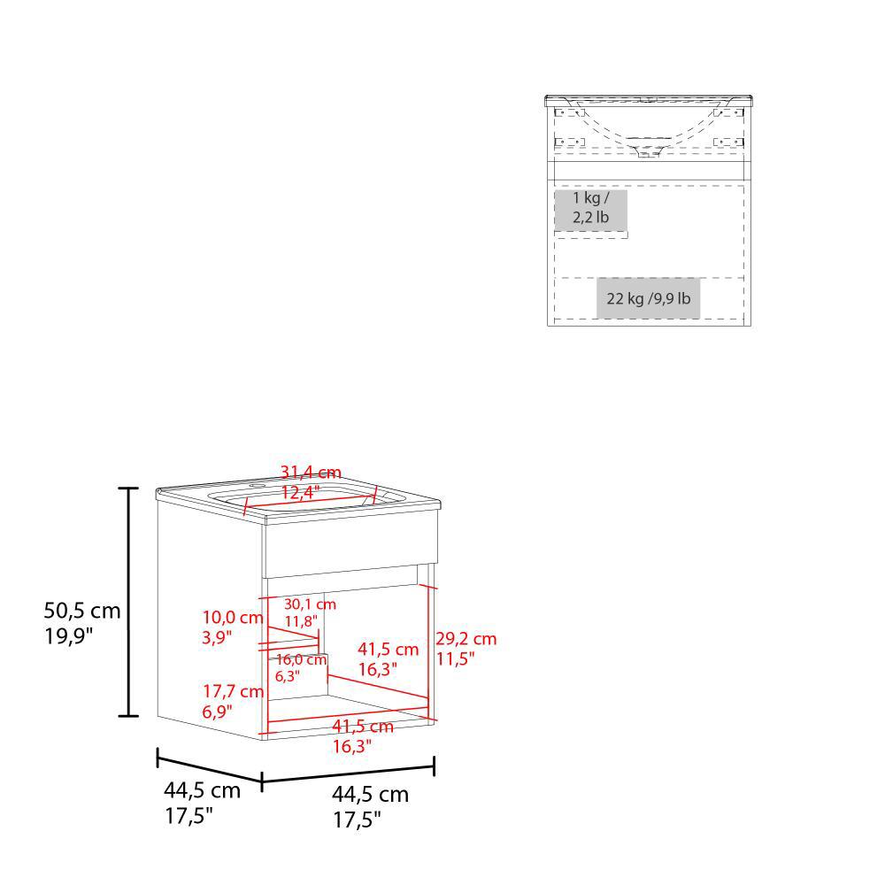 Mueble Para Lavamanos Primax, Wengue, Con Espacio Para Ubicar Objetos De Aseo Zf img #4