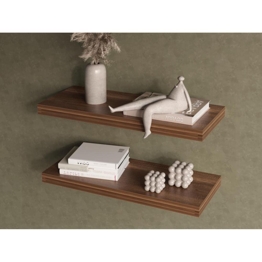 Repisa Flotante Maca X2, Cobre, Con Espacio Para Ubicar Objetos Zf img #1