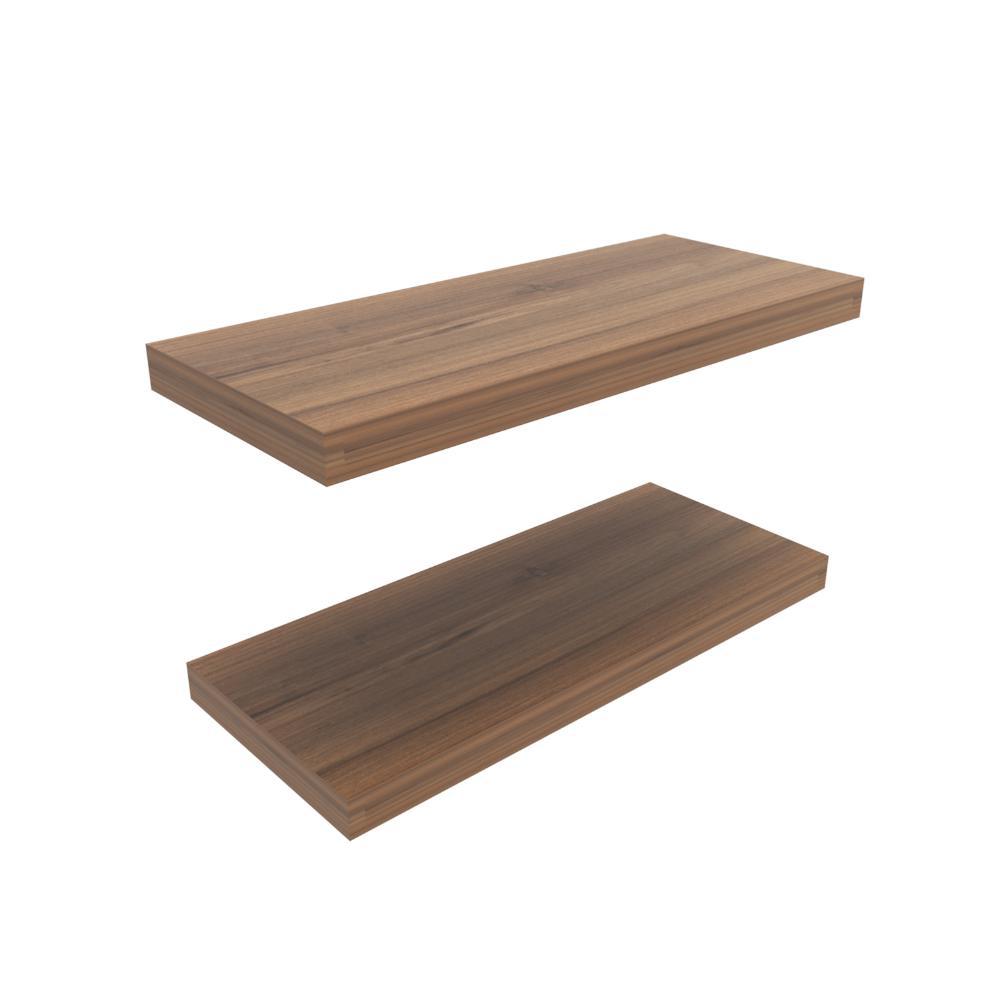 Repisa Flotante Maca X2, Café Espresso, Con Espacio Para Ubicar Objetos Zf img #3