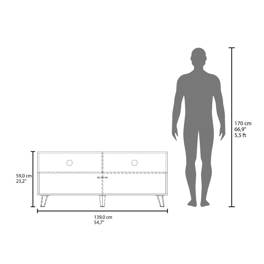 Mesa Para Tv Patrick, Wengue, Para Televisor Hasta 60 Pulgadas Zf img #5