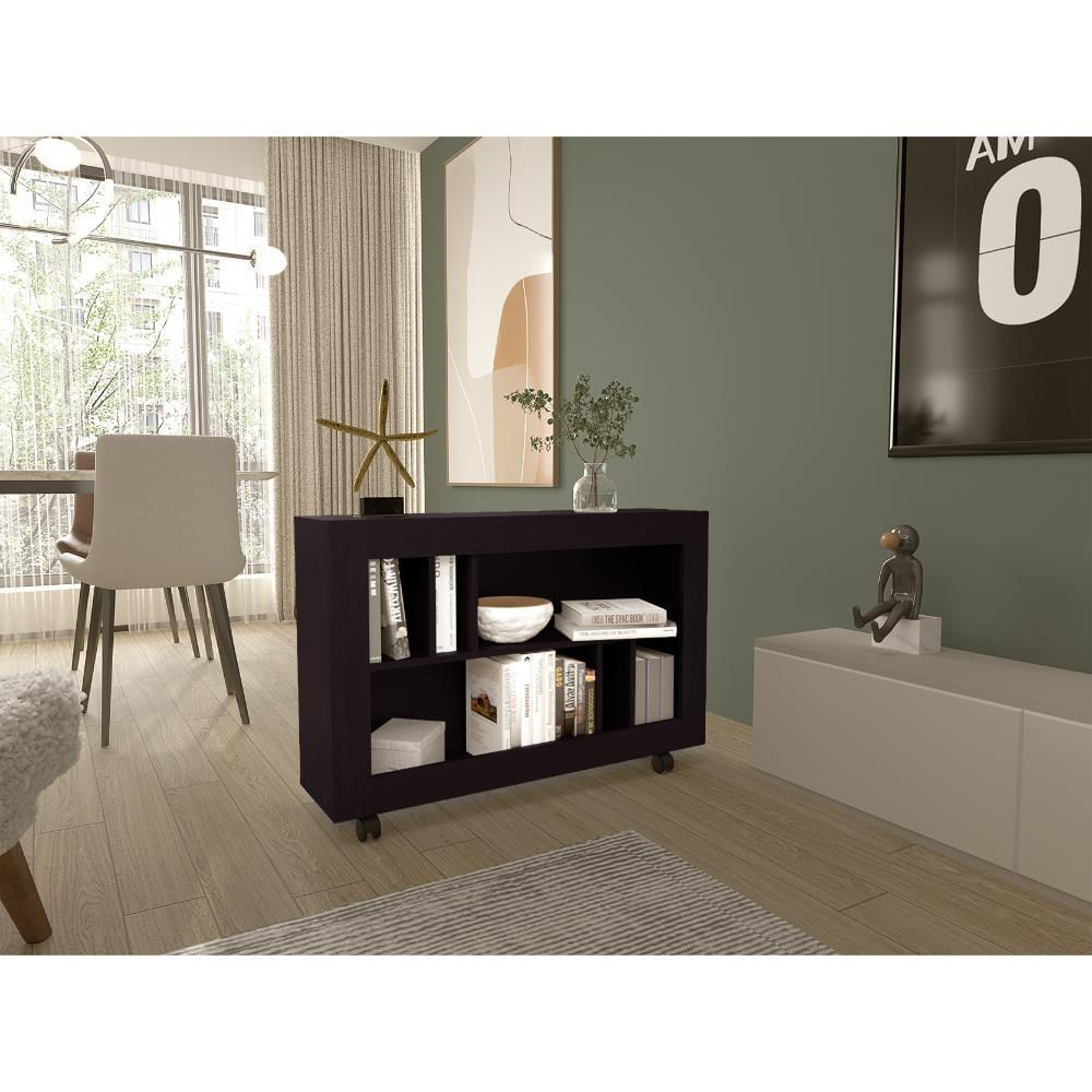 Mesa Auxiliar Joge, Wengue, Con Espacio Para Guardar Objetos Como Libros Y Decoracion Zf img #2