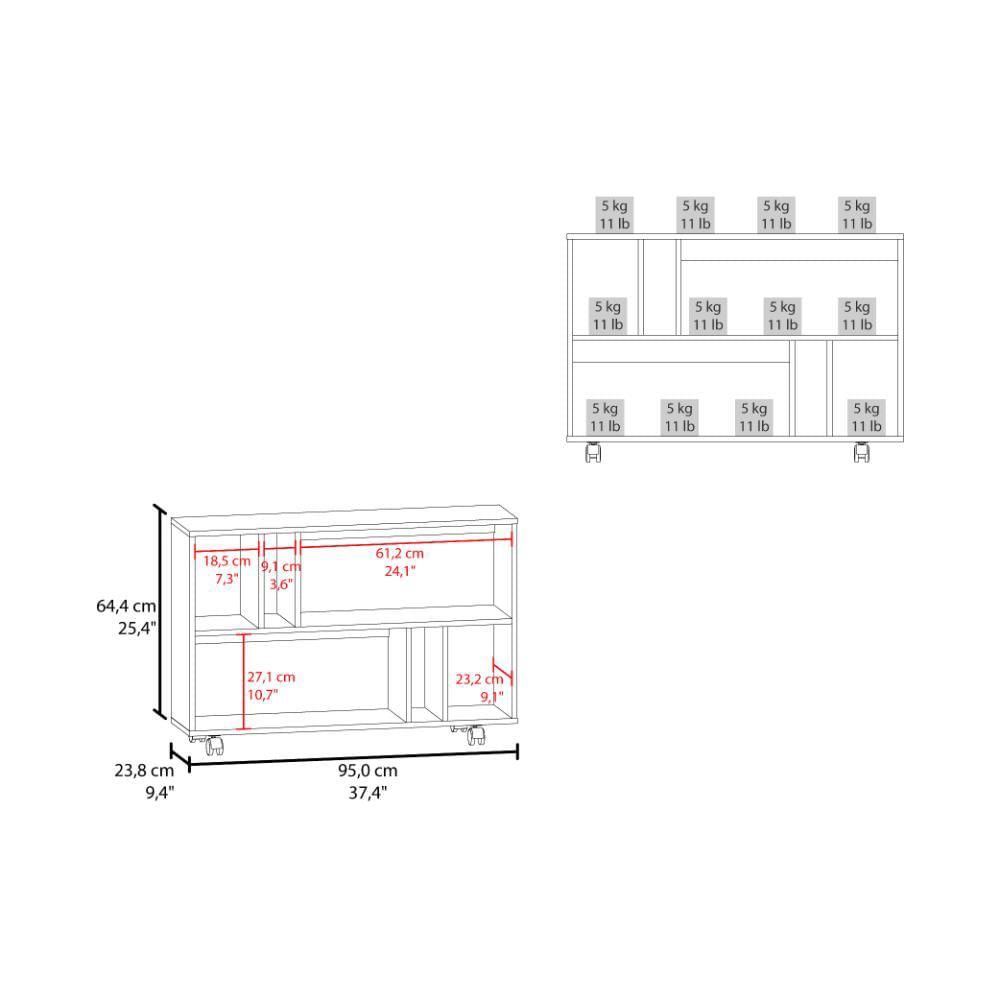 Mesa Auxiliar Joge, Wengue, Con Espacio Para Guardar Objetos Como Libros Y Decoracion Zf img #4